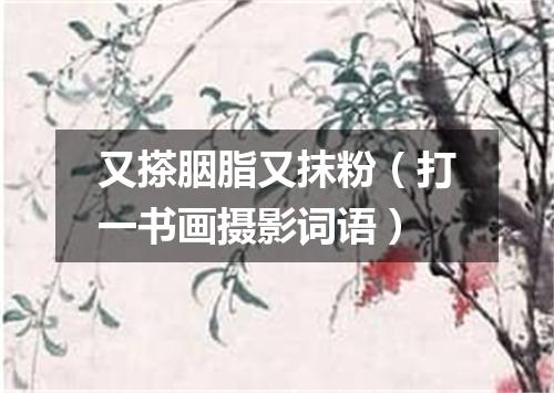 又搽胭脂又抹粉（打一书画摄影词语）