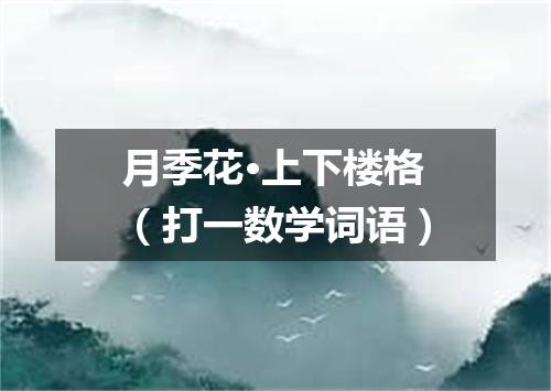 月季花·上下楼格（打一数学词语）