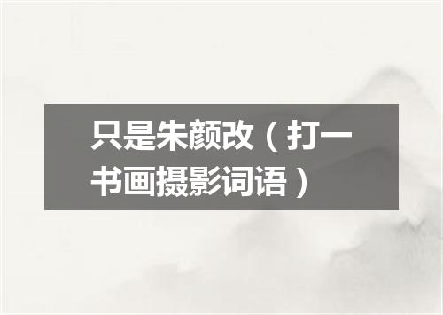只是朱颜改（打一书画摄影词语）