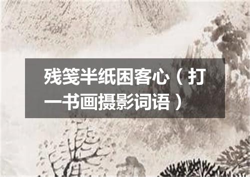 残笺半纸困客心（打一书画摄影词语）
