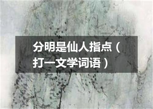 分明是仙人指点（打一文学词语）
