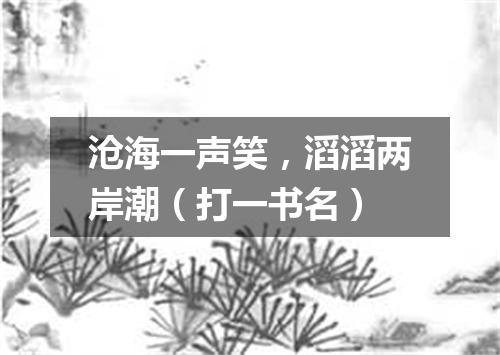 沧海一声笑，滔滔两岸潮（打一书名）