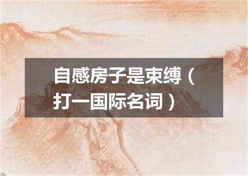自感房子是束缚（打一国际名词）