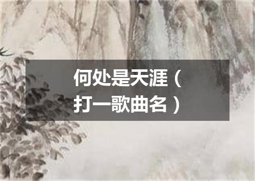 何处是天涯（打一歌曲名）