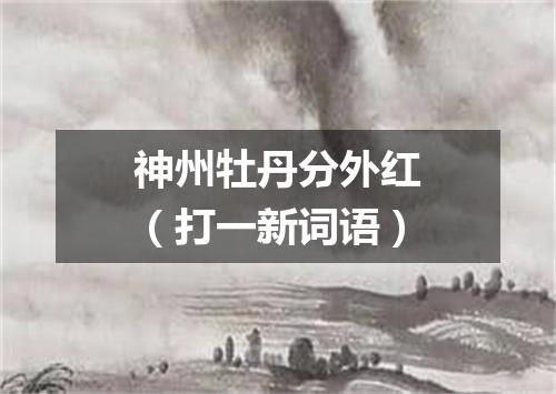 神州牡丹分外红（打一新词语）