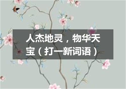 人杰地灵，物华天宝（打一新词语）