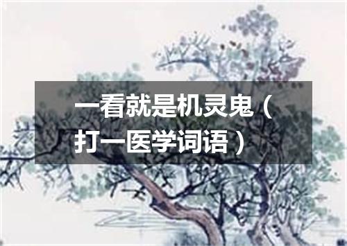 一看就是机灵鬼（打一医学词语）