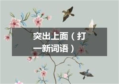 突出上面（打一新词语）