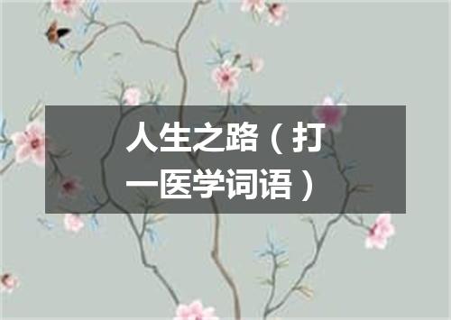 人生之路（打一医学词语）