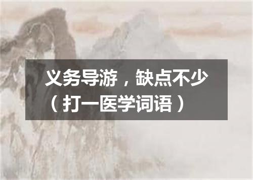 义务导游，缺点不少（打一医学词语）