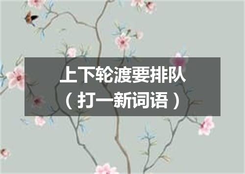 上下轮渡要排队（打一新词语）