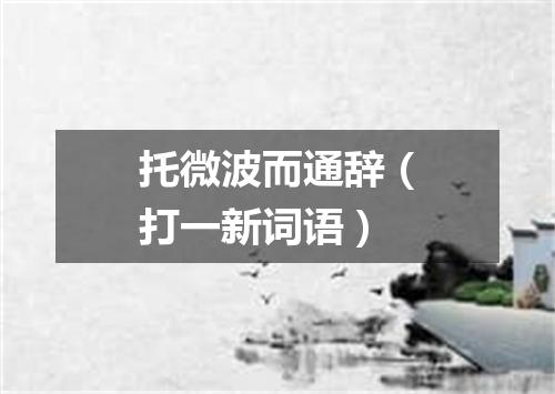 托微波而通辞（打一新词语）