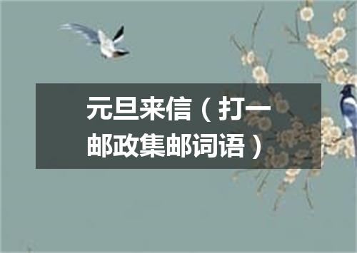 元旦来信（打一邮政集邮词语）
