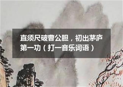 直须尺破曹公胆，初出茅庐第一功（打一音乐词语）