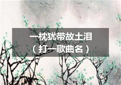 一枕犹带故土泪（打一歌曲名）