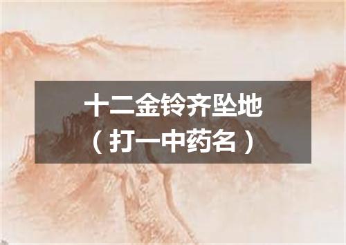 十二金铃齐坠地（打一中药名）