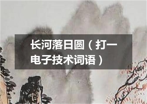 长河落日圆（打一电子技术词语）