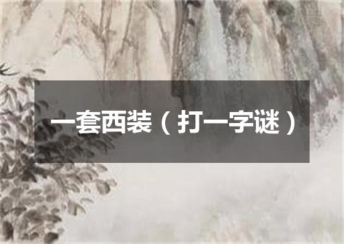 一套西装（打一字谜）