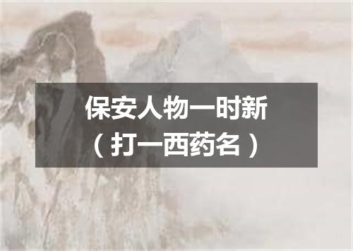 保安人物一时新（打一西药名）