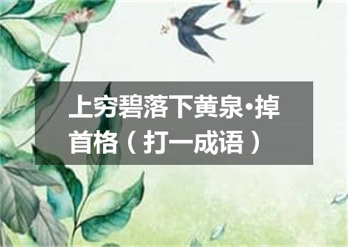 上穷碧落下黄泉·掉首格（打一成语）