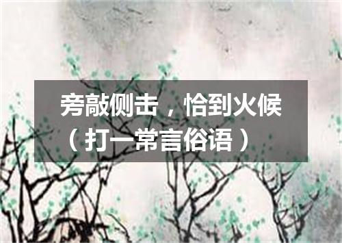 旁敲侧击，恰到火候（打一常言俗语）