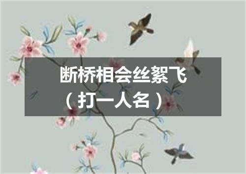 断桥相会丝絮飞（打一人名）
