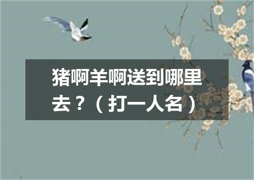 猪啊羊啊送到哪里去？（打一人名）