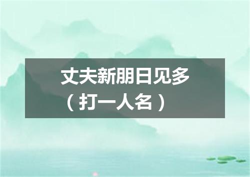 丈夫新朋日见多（打一人名）