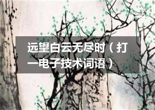 远望白云无尽时（打一电子技术词语）