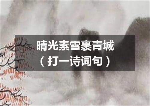 晴光素雪裹青城（打一诗词句）
