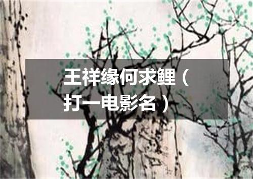王祥缘何求鲤（打一电影名）