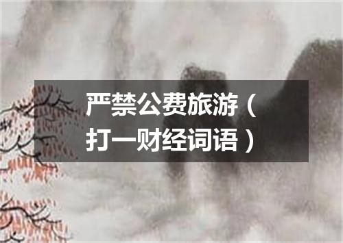 严禁公费旅游（打一财经词语）