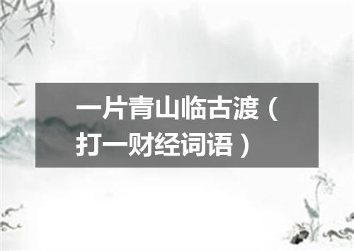 一片青山临古渡（打一财经词语）