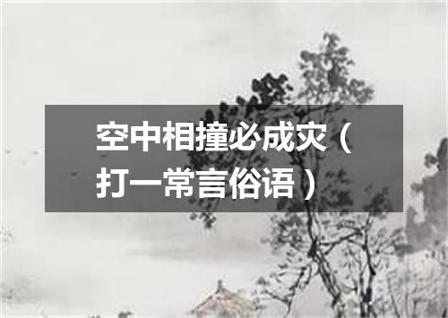 空中相撞必成灾（打一常言俗语）