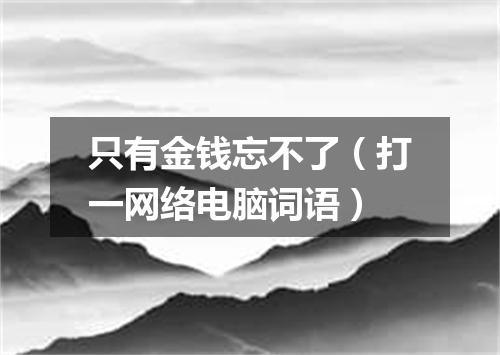 只有金钱忘不了（打一网络电脑词语）