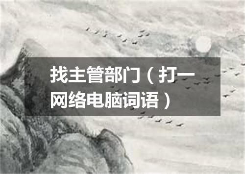 找主管部门（打一网络电脑词语）
