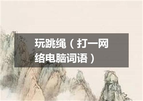 玩跳绳（打一网络电脑词语）