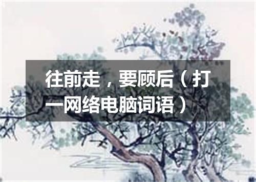 往前走，要顾后（打一网络电脑词语）
