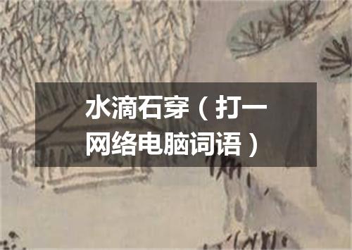 水滴石穿（打一网络电脑词语）