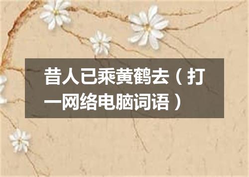 昔人已乘黄鹤去（打一网络电脑词语）