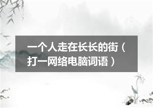 一个人走在长长的街（打一网络电脑词语）