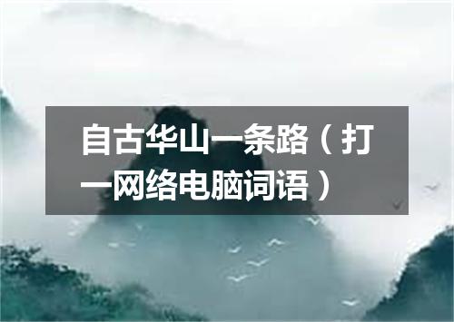 自古华山一条路（打一网络电脑词语）