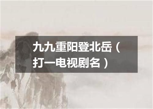 九九重阳登北岳（打一电视剧名）