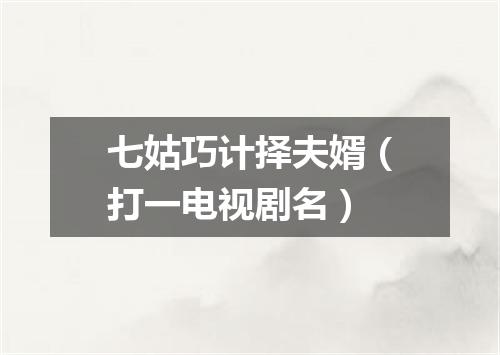 七姑巧计择夫婿（打一电视剧名）