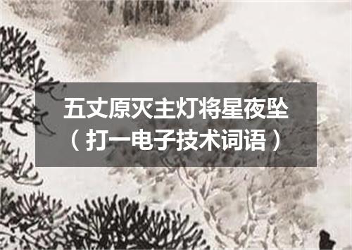 五丈原灭主灯将星夜坠（打一电子技术词语）