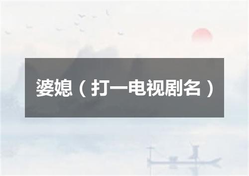 婆媳（打一电视剧名）