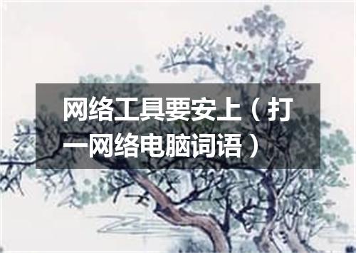网络工具要安上（打一网络电脑词语）