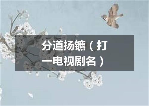 分道扬镳（打一电视剧名）