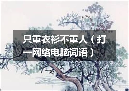 只重衣衫不重人（打一网络电脑词语）