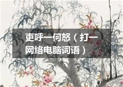 吏呼一何怒（打一网络电脑词语）